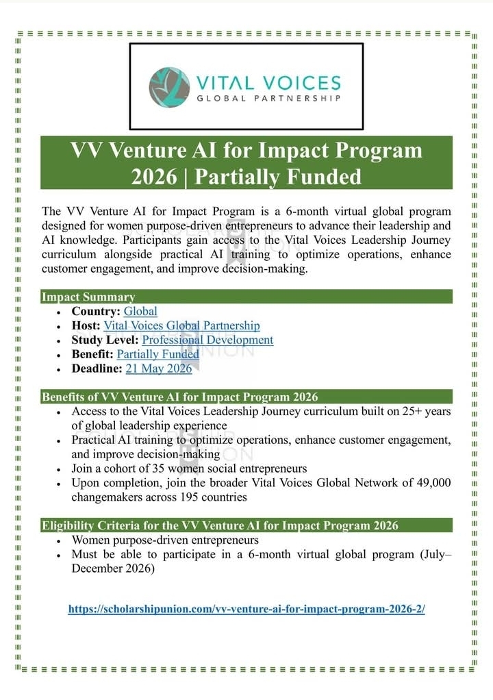 VV Venture AI for Impact Program 2026