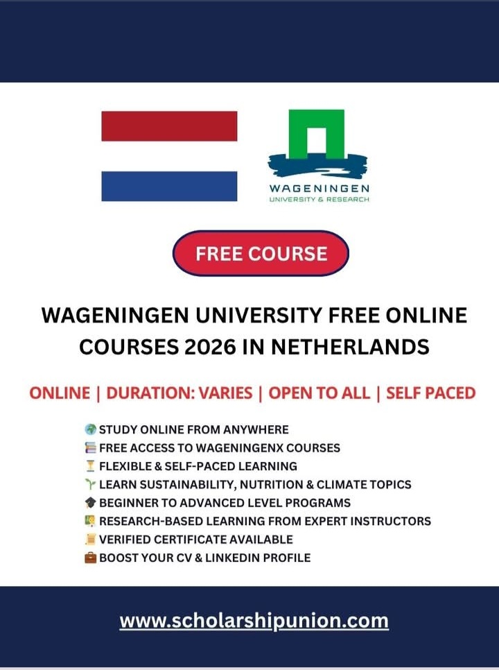 Wageningen University Free Online Courses 2026 In Netherlands
