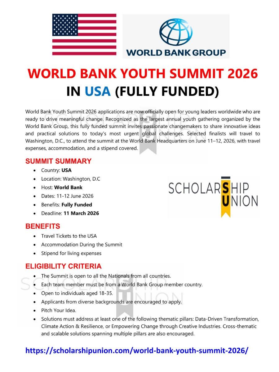 World Bank Youth Summit 2026 in USA