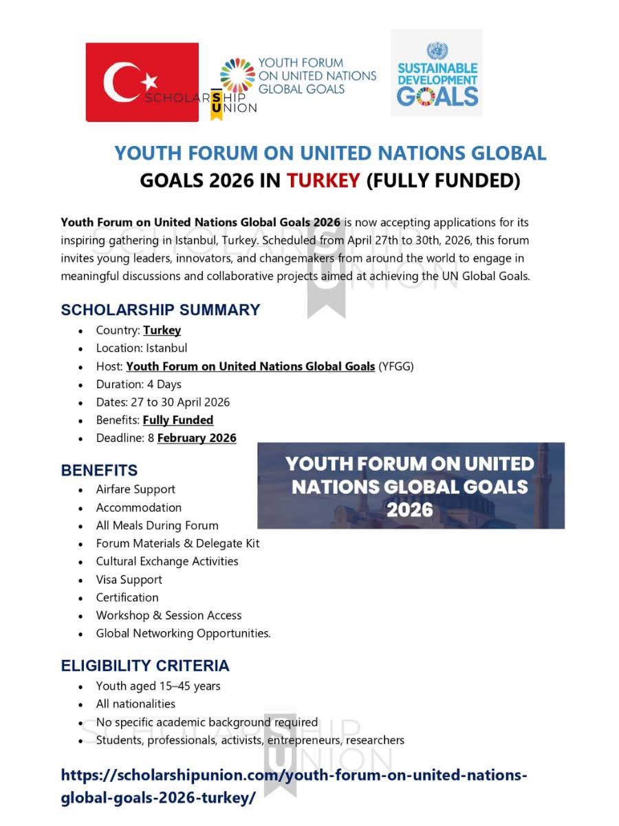 Youth Forum on United Nations Global Goals 2026 in Turkey