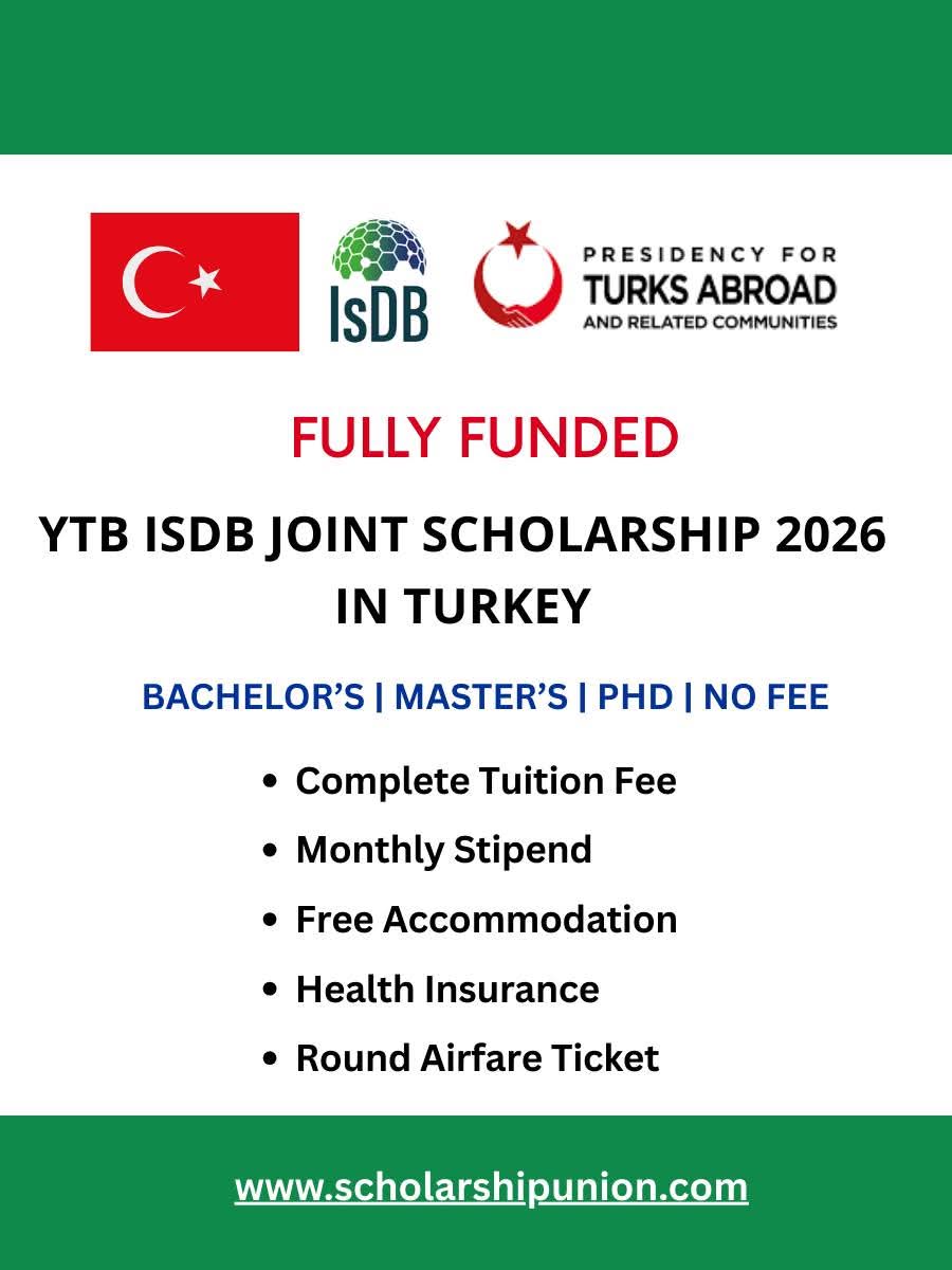 YTB ISDB Joint Scholarship 2026 in Türkiye