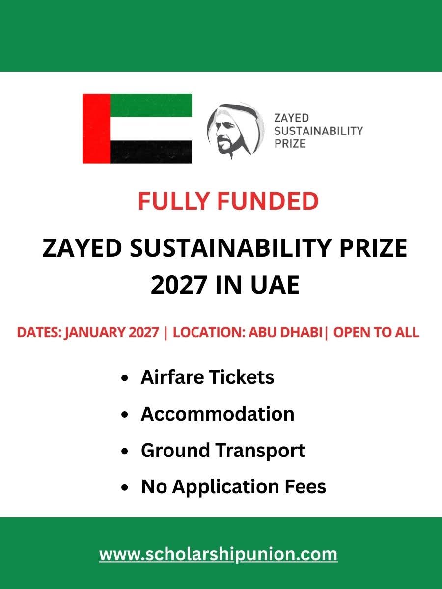 Zayed Sustainability Prize 2027 In UAE