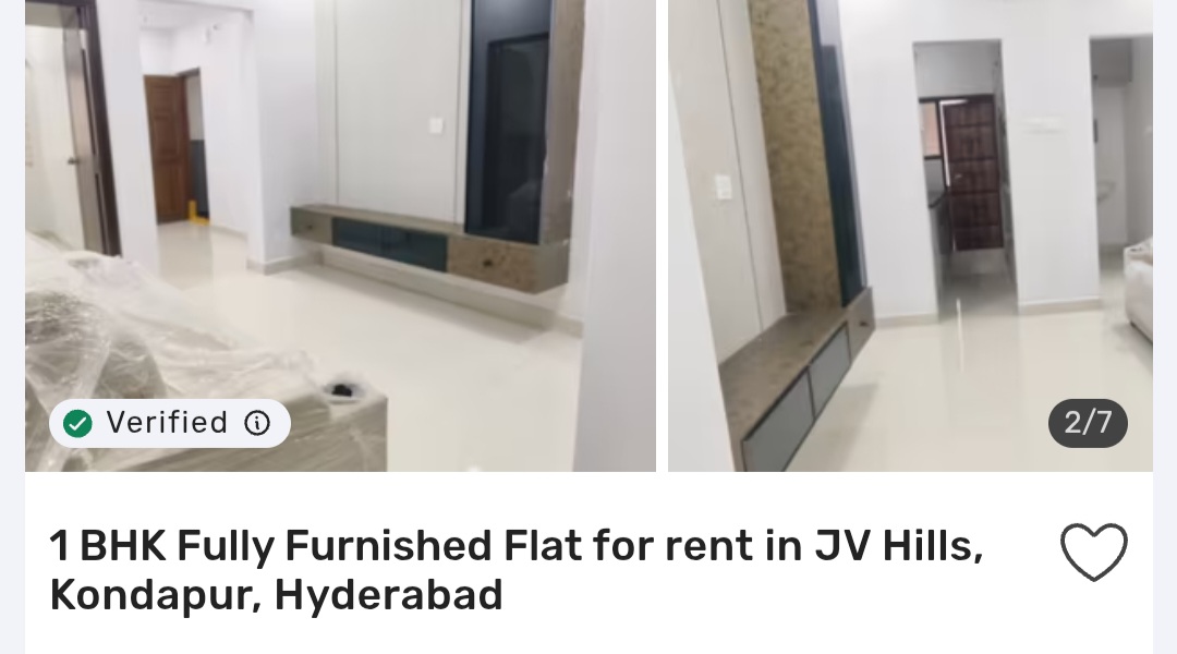 🏠 1 BHK Flat – JV Hills, Kondapur