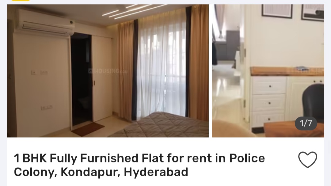 🌟 1 BHK in Police Colony, Kondapur