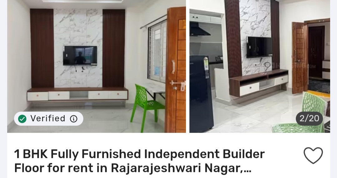 🏡 1 BHK Independent Builder Floor – Rajarajeshwari Nagar