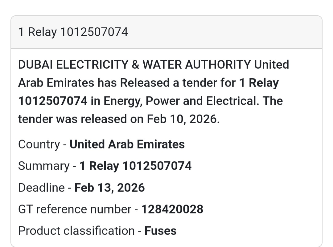 🔌 1 Relay Supply – UAE