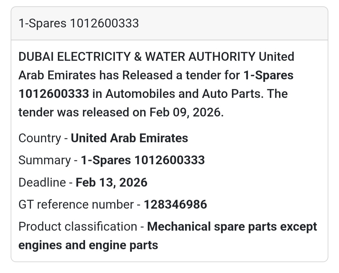 🚗 1-Spares (Mechanical Spare Parts)