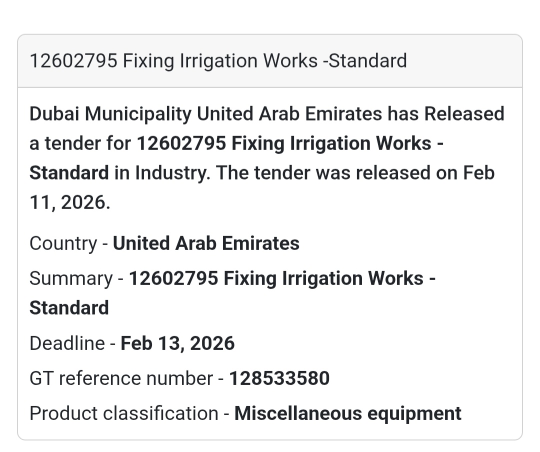 💧 12602795 – Fixing Irrigation Works (Standard)