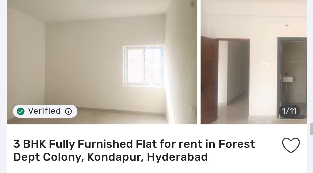 🏠 3 BHK in Forest Dept Colony, Kondapur