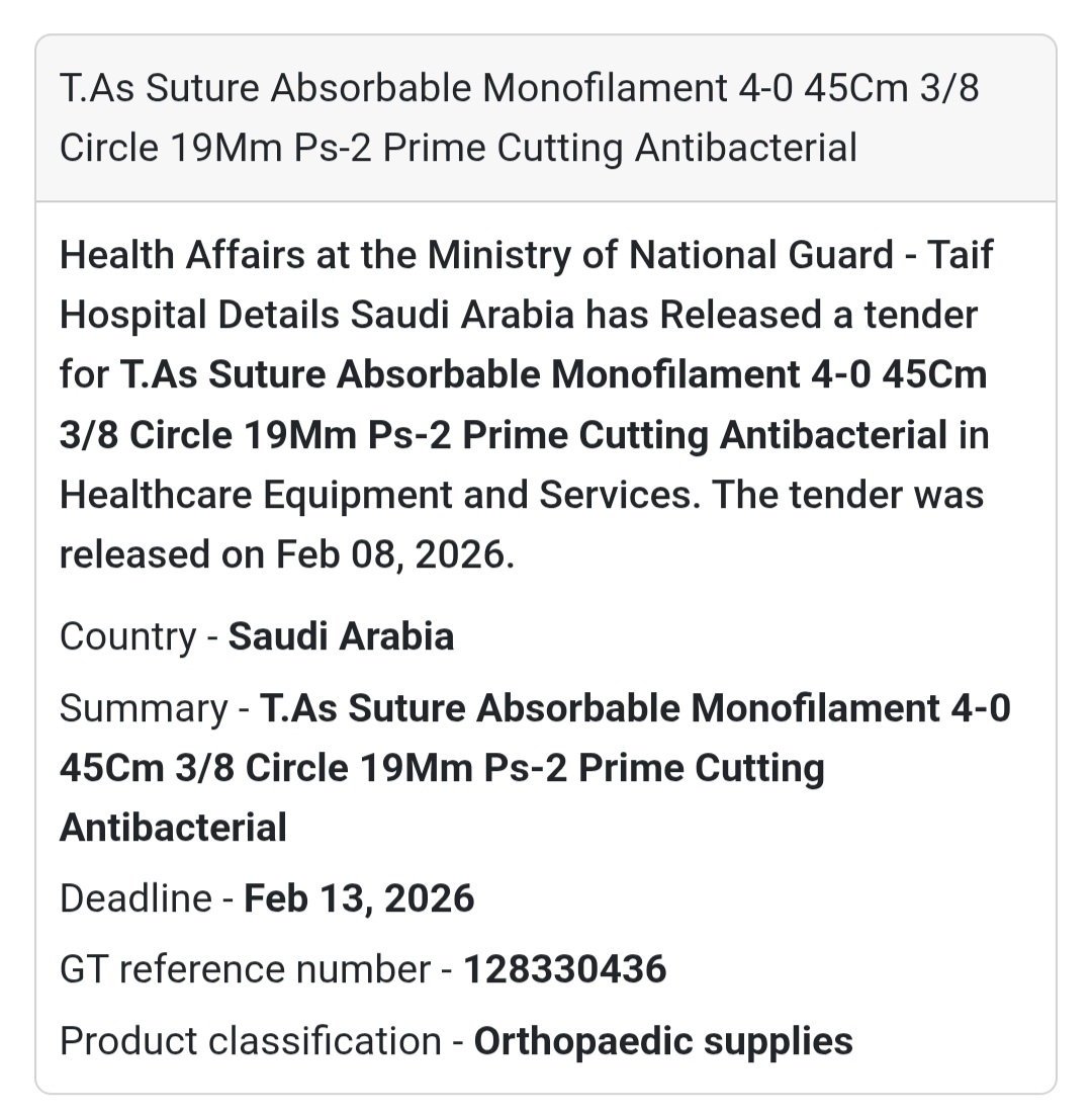 🪡 Absorbable Monofilament Surgical Sutures