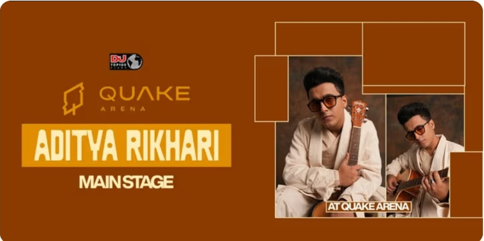 🎵 Aditya Rikhari Live – Main Stage at Quake Arena 🎤✨