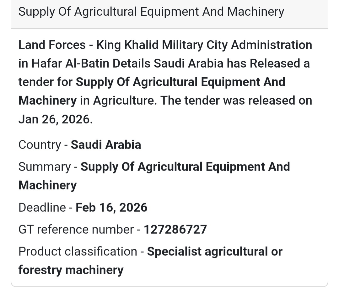 🚜 Agricultural Equipment & Machinery