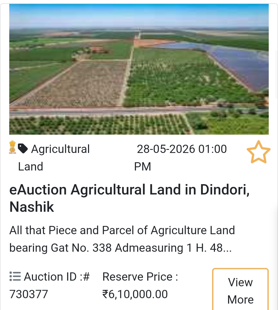 Agricultural Land in Dindori, Nashik