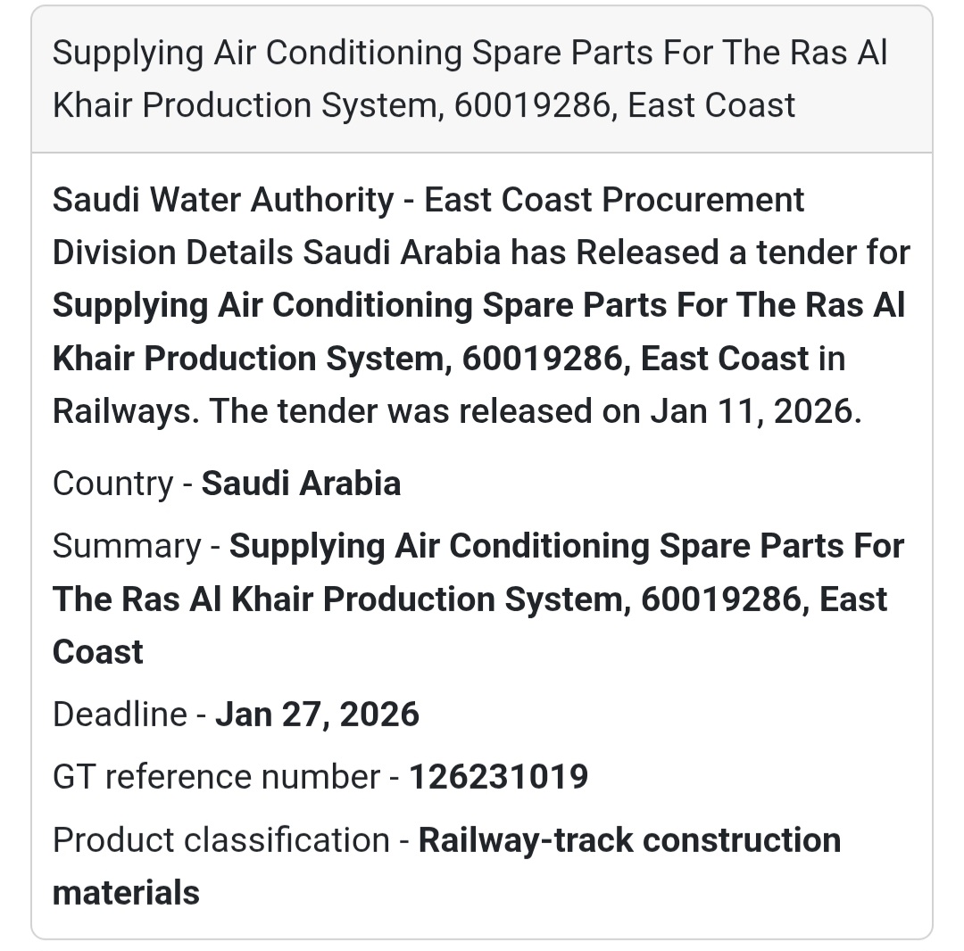 ❄️ AIR CONDITIONING SPARE PARTS – RAS AL-KHAIR