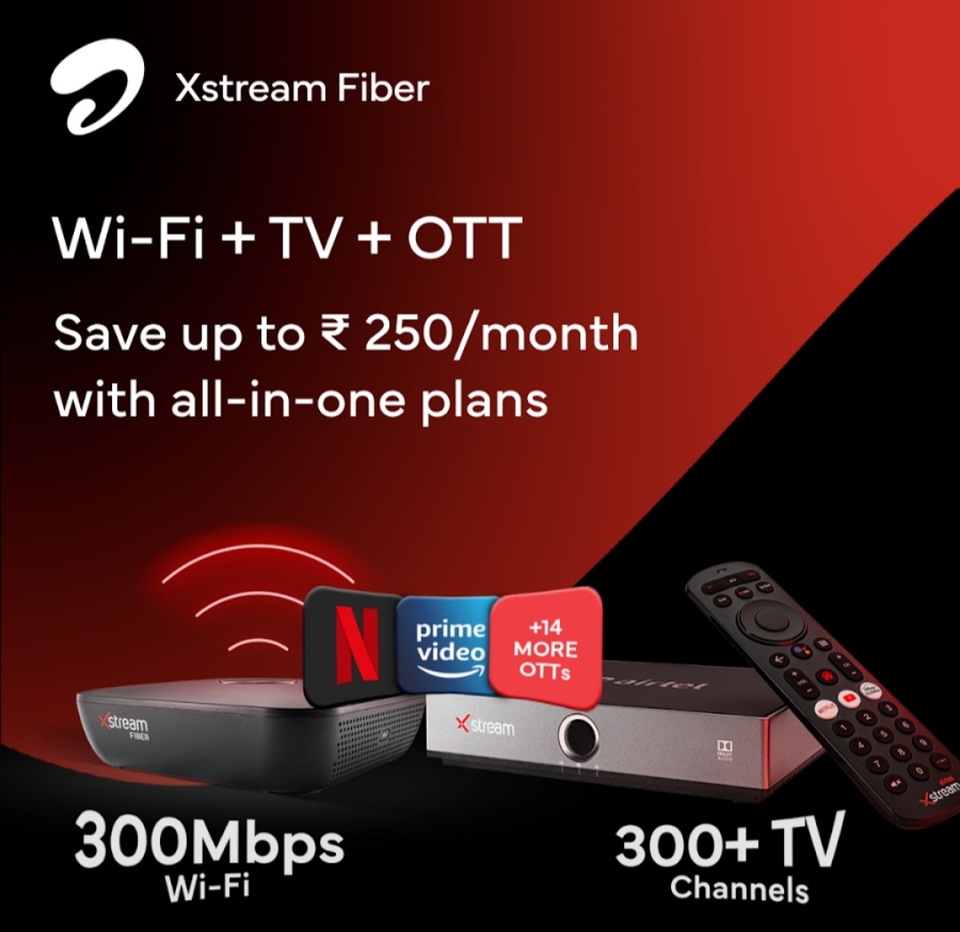 📶 Airtel Xstream Fiber – All-in-One