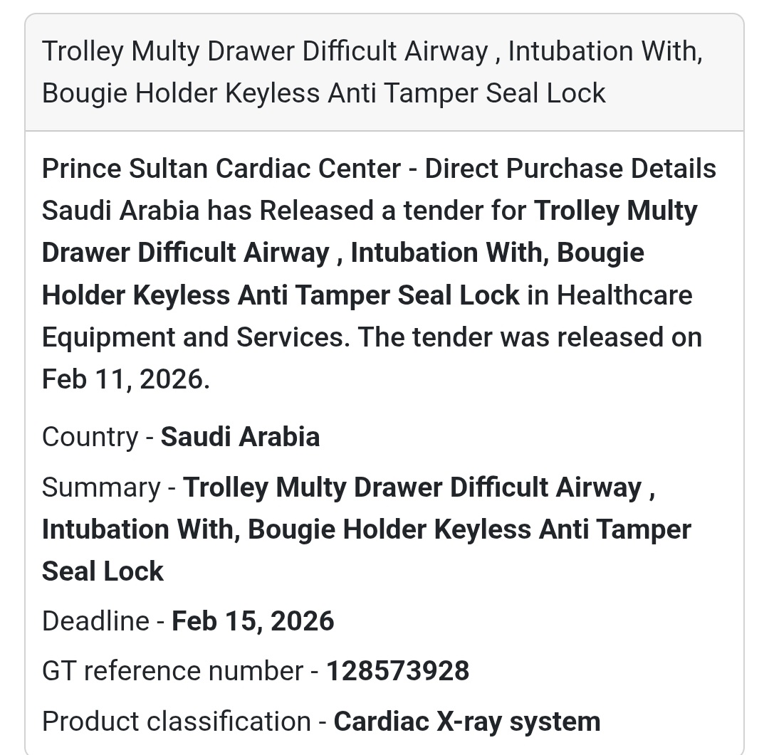 🚑 Airway Trolley – Multi Drawer (Difficult Airway & Intubation)