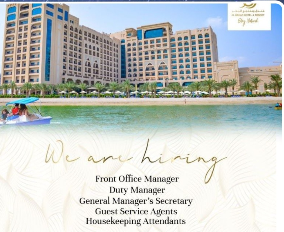 🏨 Al Bahar Hotel & Resort – Fujairah, UAE is Hiring! 🌴
