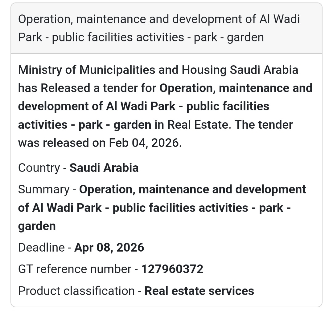 🌳 Al Wadi Park Development