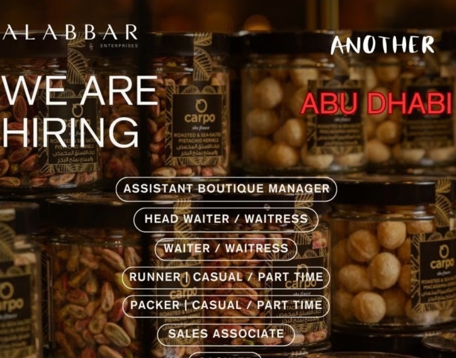 🛍️ ALABBAR ENTERPRISES – ABU DHABI HIRING