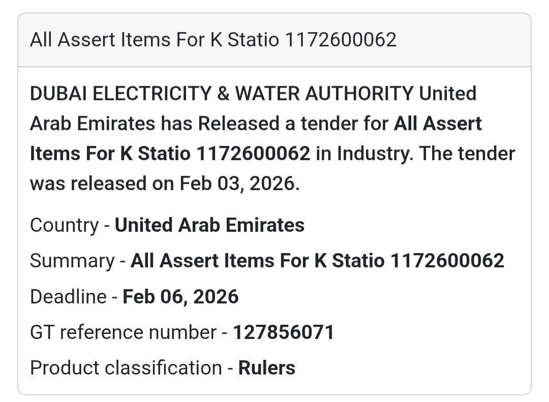🏭 All Asset Items for K Station Industrial Supplies | UAE 🇦🇪