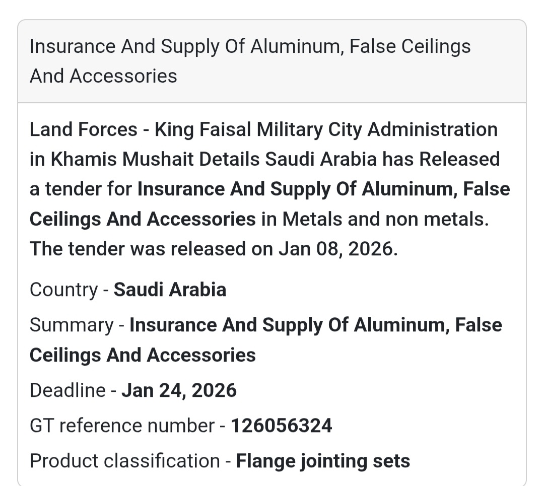 🏗 Aluminum False Ceilings & Accessories Supply