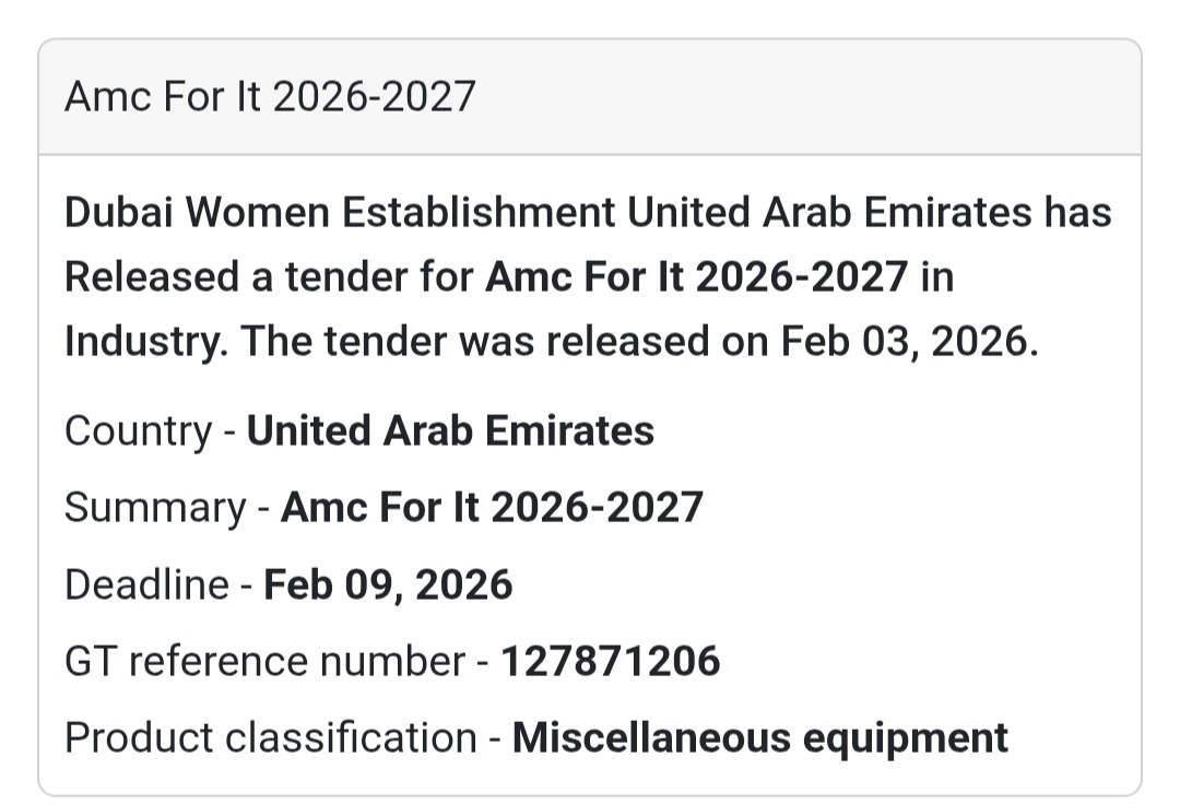 💻 AMC for IT (2026–2027) IT Services | UAE 🇦🇪