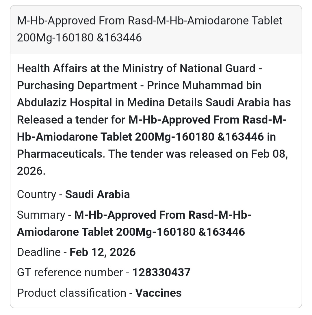 💊 Amiodarone Tablet 200mg (M-Hb Approved)