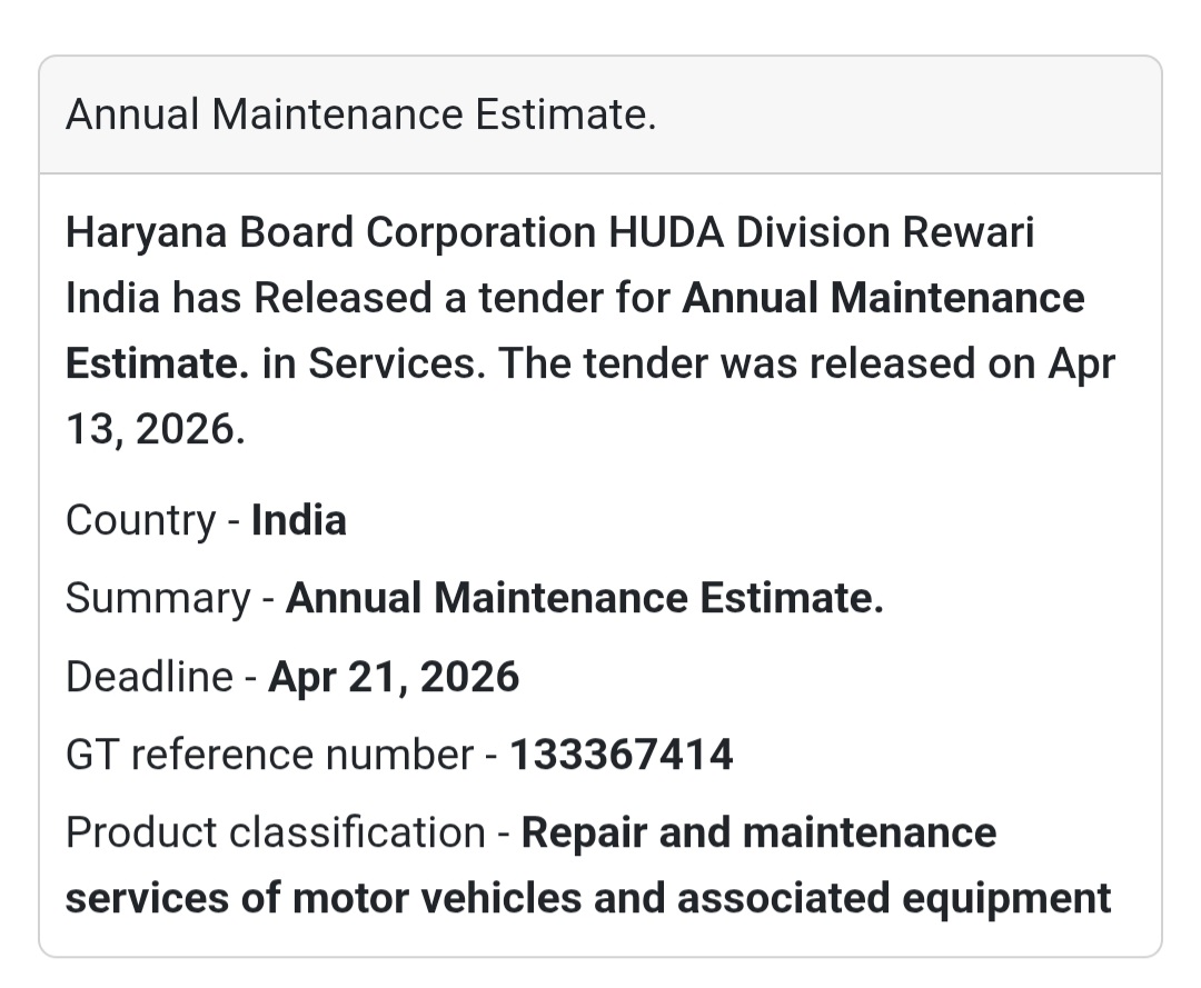 🛠️ Annual Maintenance Contract (Haryana)