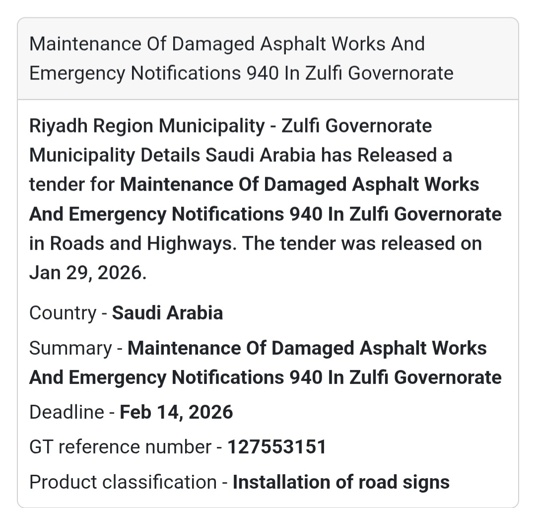 🛣️ Asphalt Maintenance Works