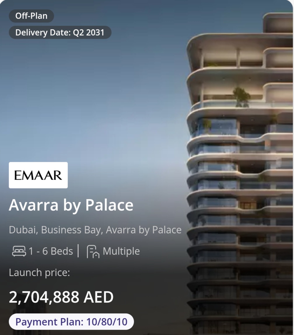 ✨ Avarra by Palace | Business Bay