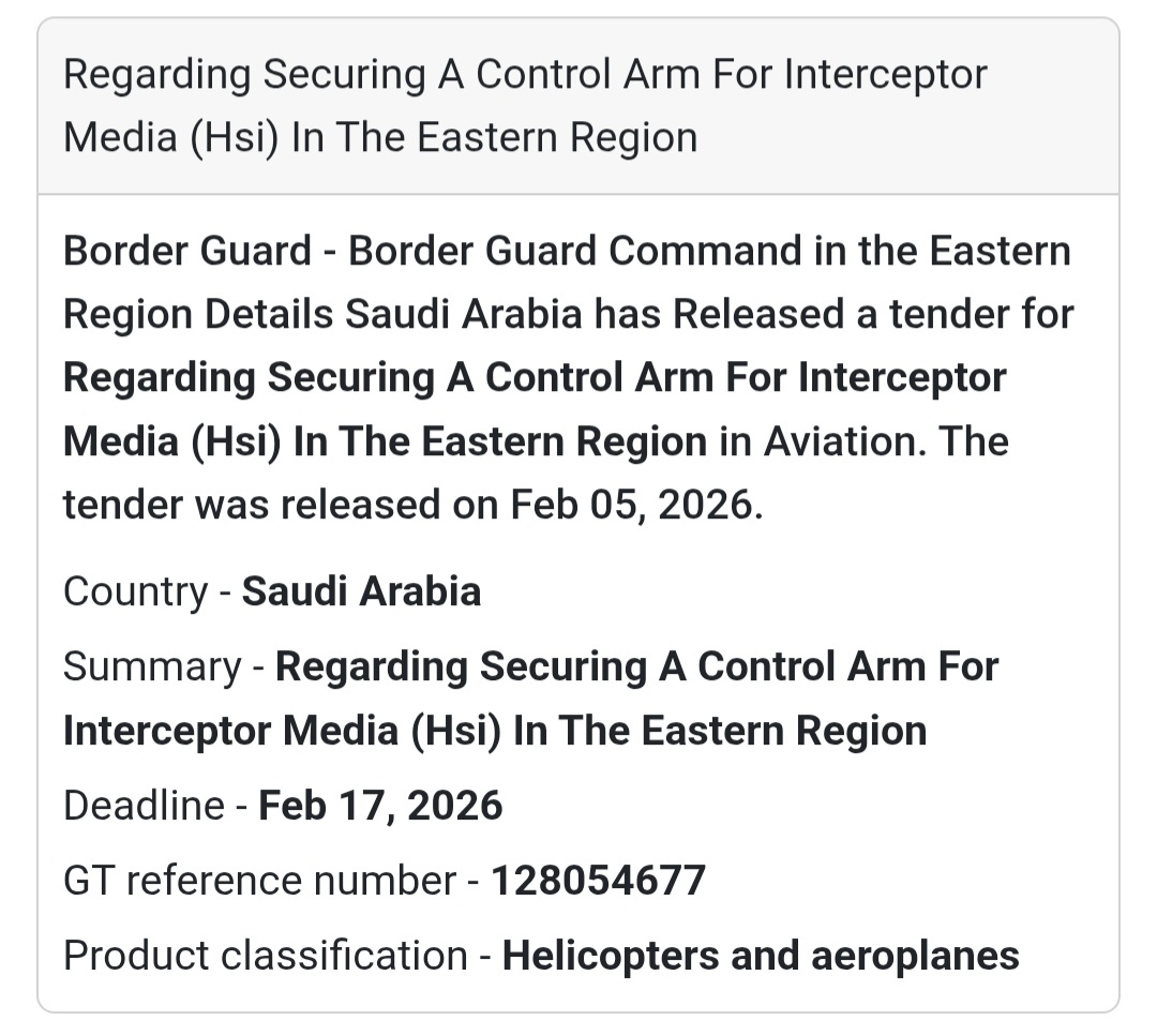 🚁 Aviation Equipment Procurement