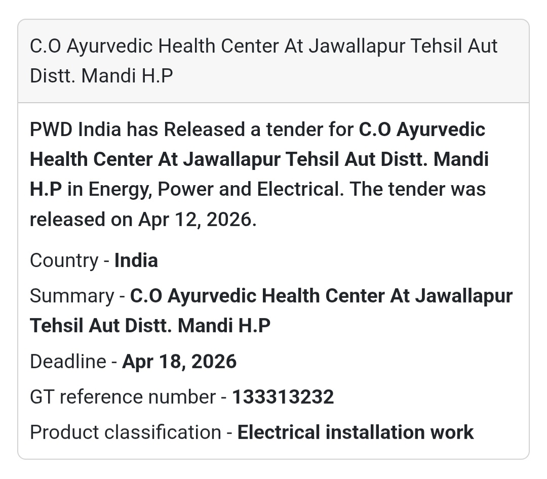 🏥 Ayurvedic Health Center – Electrical Work
