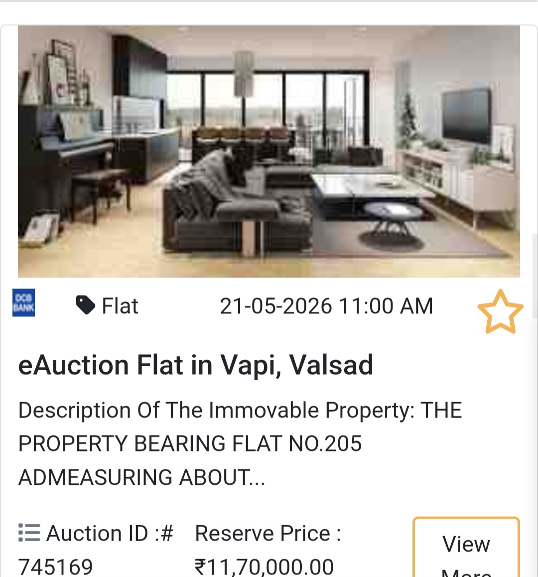 🏦 Bank Auction flat in vapi