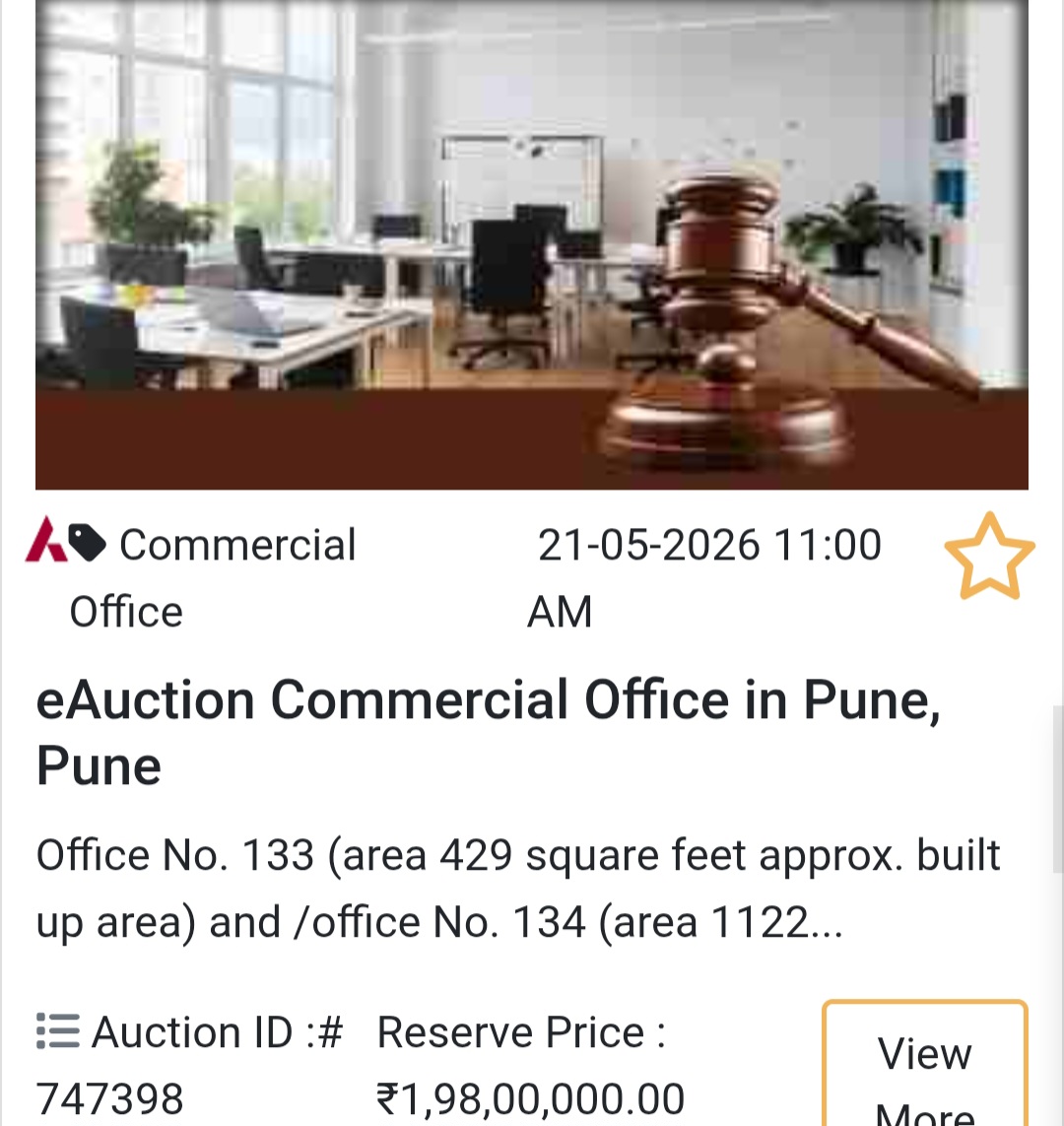 🏦 Bank Auction for commercial office