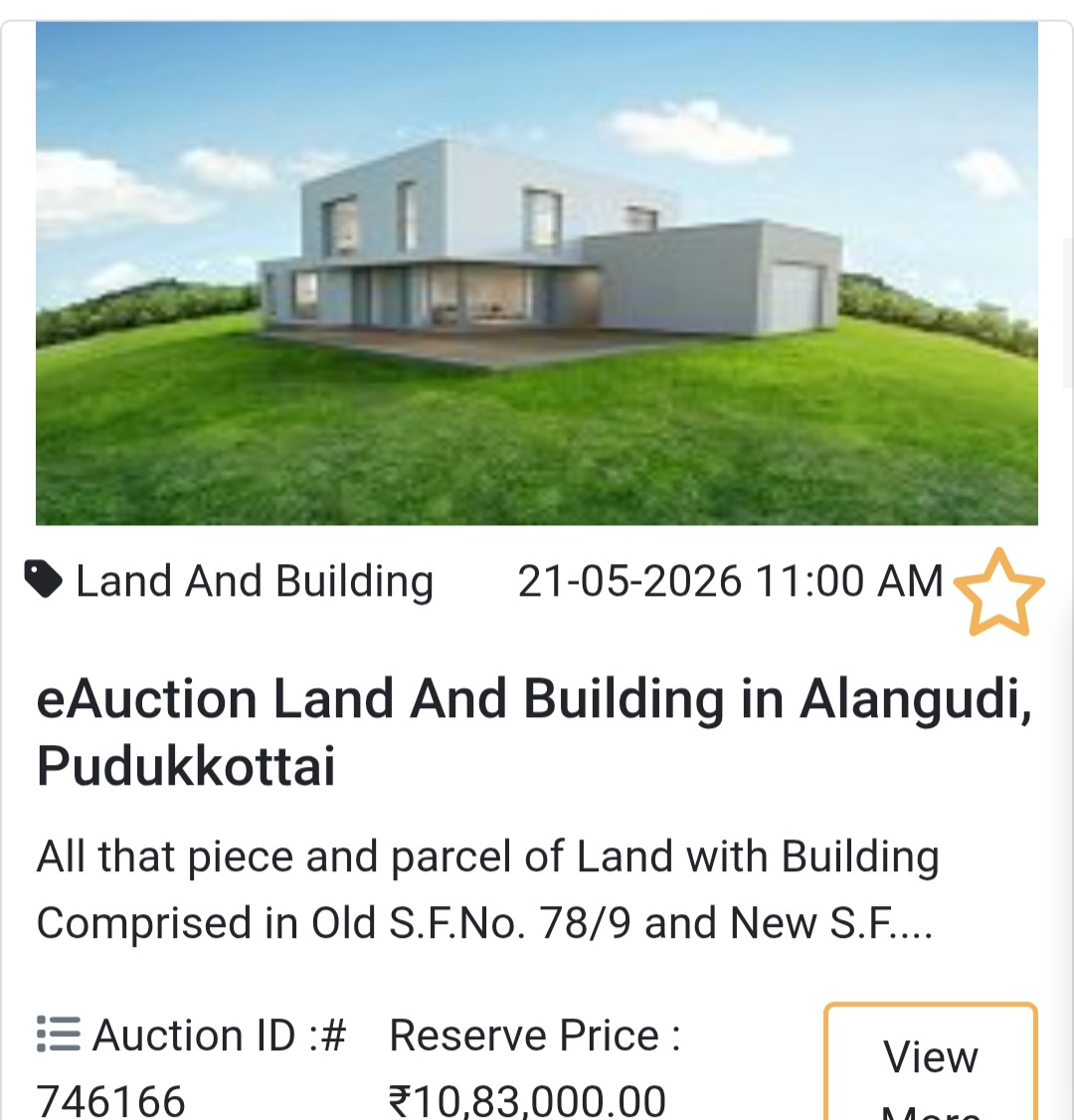 🏦 Bank Auction Property in  alanqudi