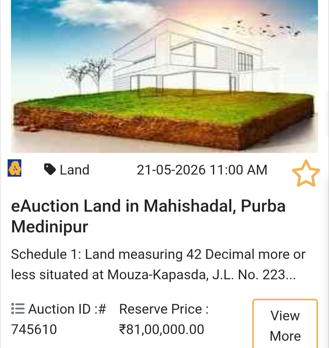 🏦 Bank Auction Property in medinipur