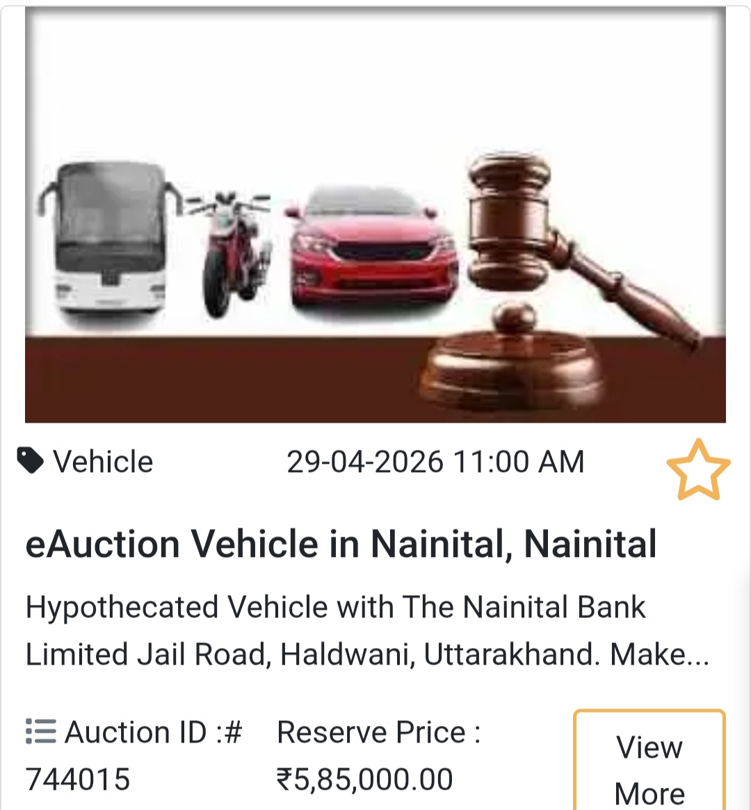 Bank: Nainital Bank📍 Nainital Deal – Hypothecated Vehicle