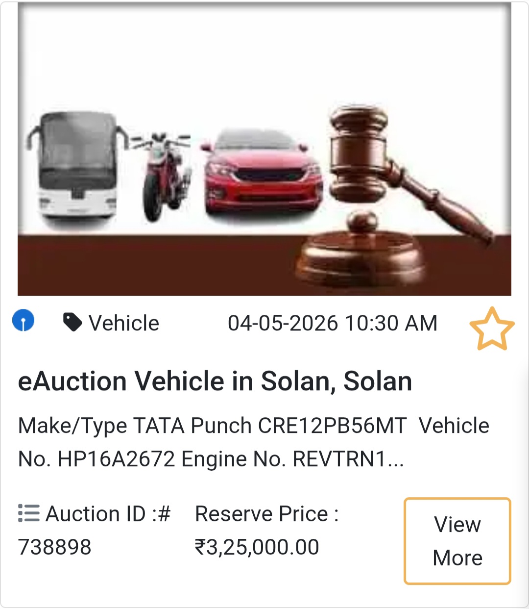 Bank: SBI eAuction📍 Solan Deal – Compact SUV 🚗