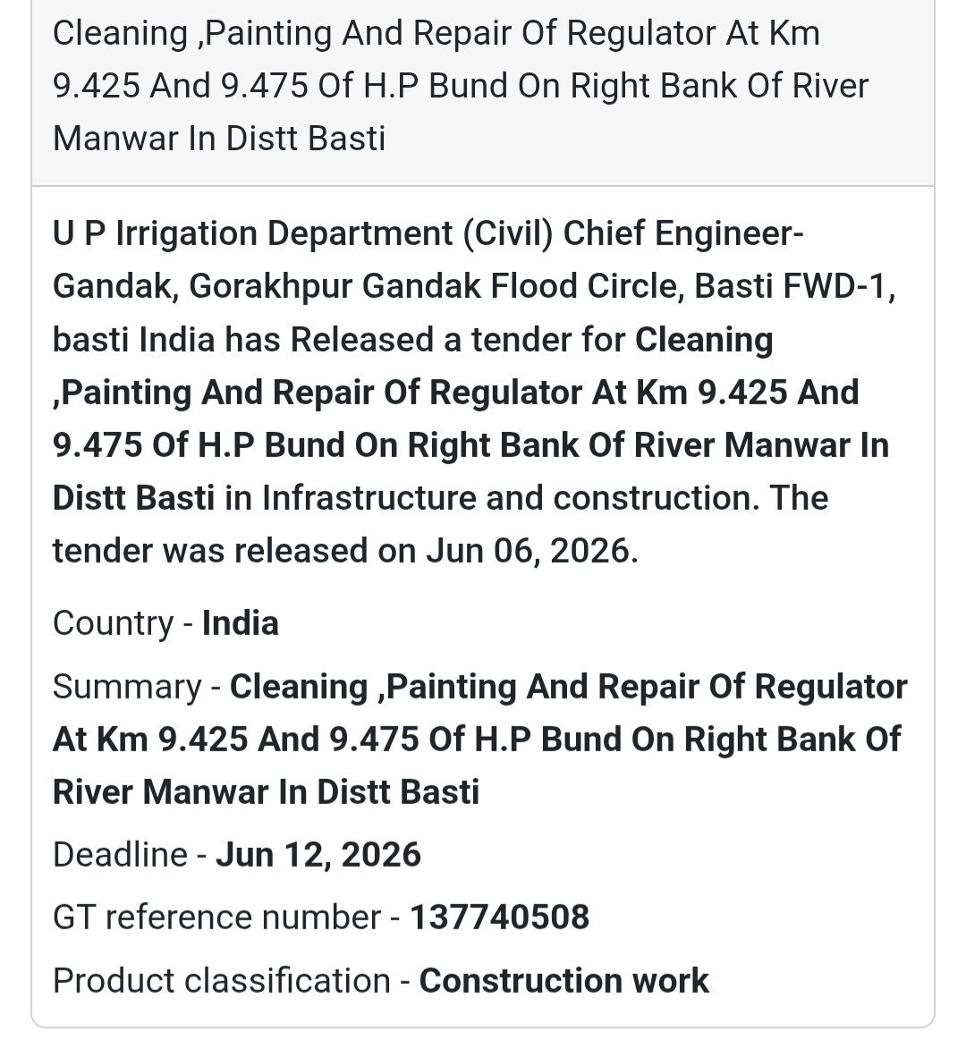 🌊 Basti, Uttar Pradesh | Regulator Repair & Maintenance Work