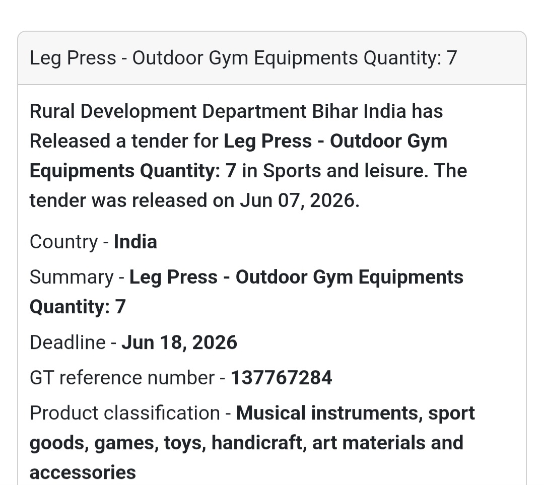 📍 Bihar, India | Leg Press – Outdoor Gym Equipment