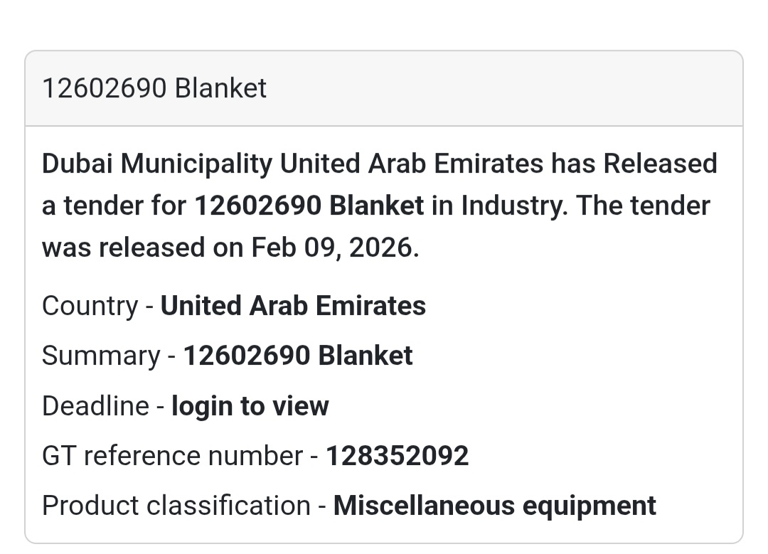 🧺 Blanket Procurement – Req 12602690