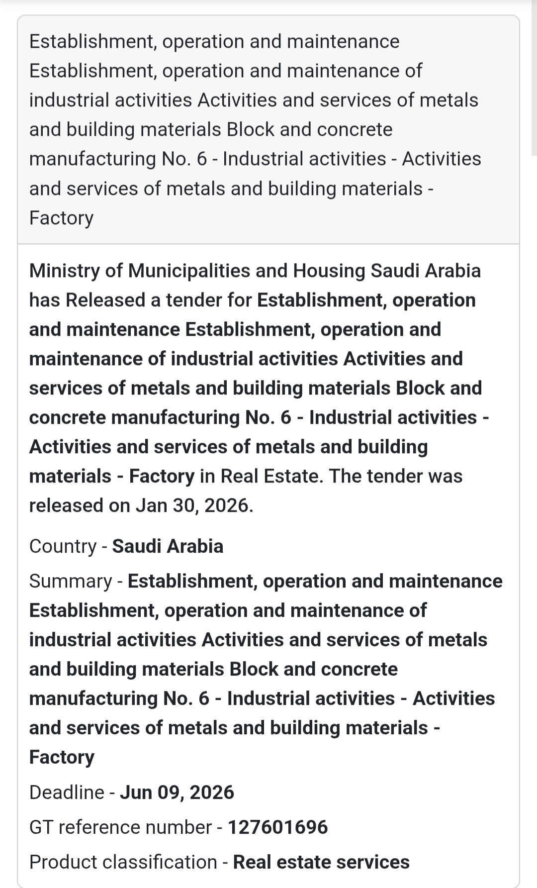 🏭 Block & Concrete Manufacturing Factory No. 6