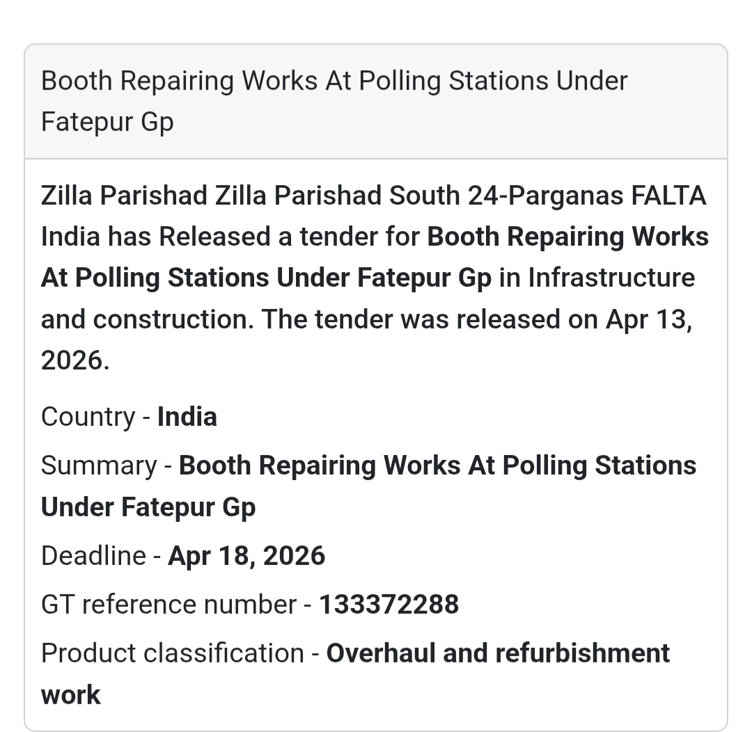 🏫 Booth Repair – Fatepur GP