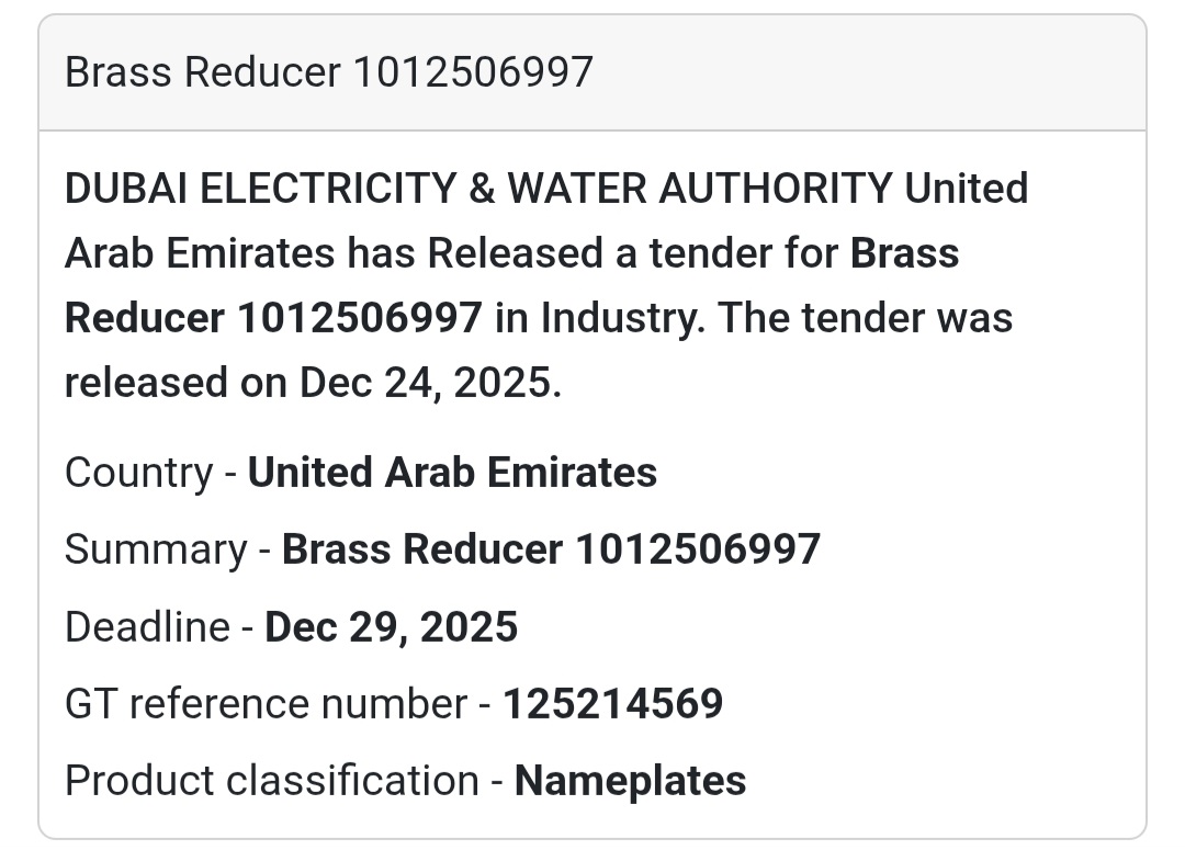 🔩 Brass Reducer Supply | UAE 🇦🇪
