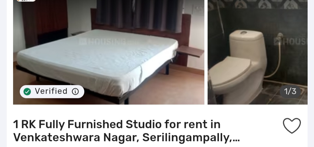 🛏️ Budget-Friendly 1 RK Studio – Serilingampally