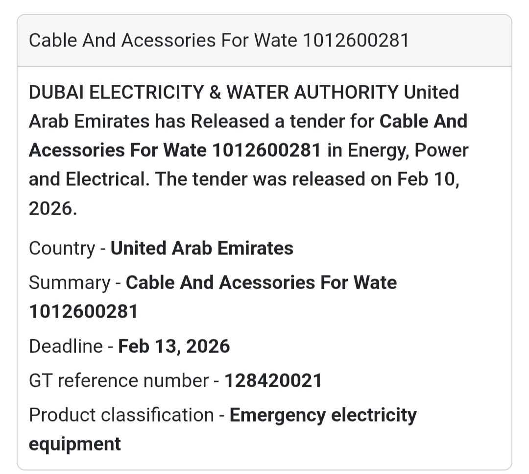 ⚡ Cable & Accessories for Water – UAE