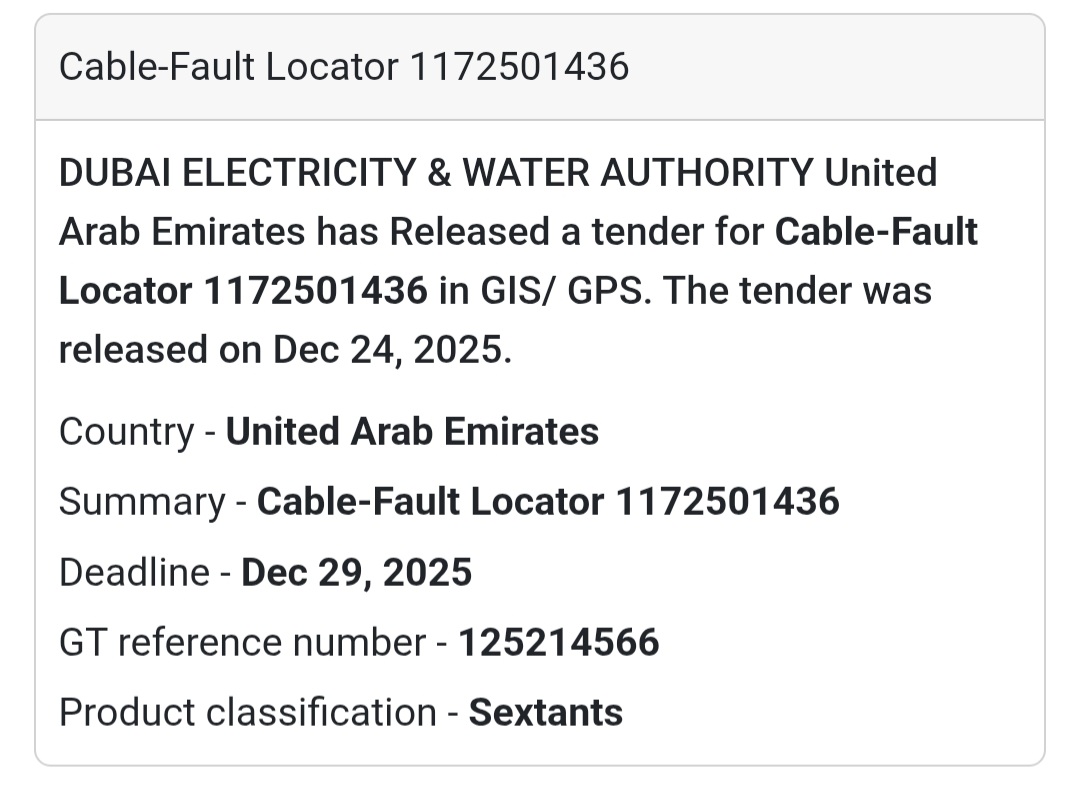 📡 Cable Fault Locator | UAE 🇦🇪