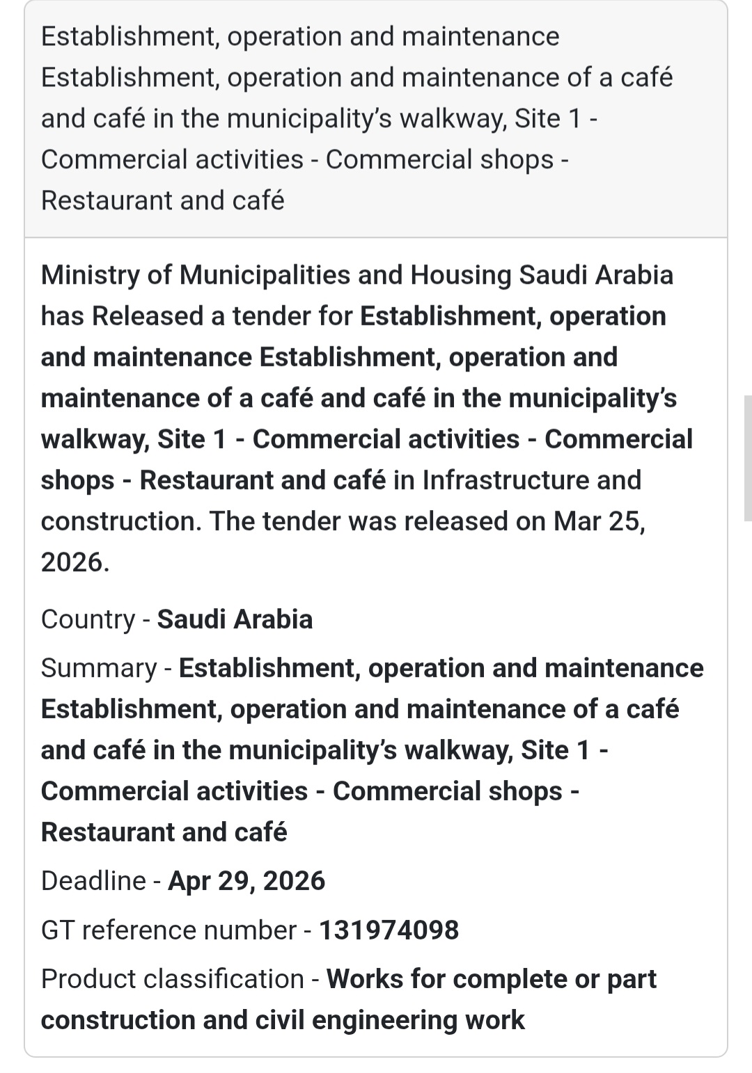 ☕ Café & Walkway Commercial Project