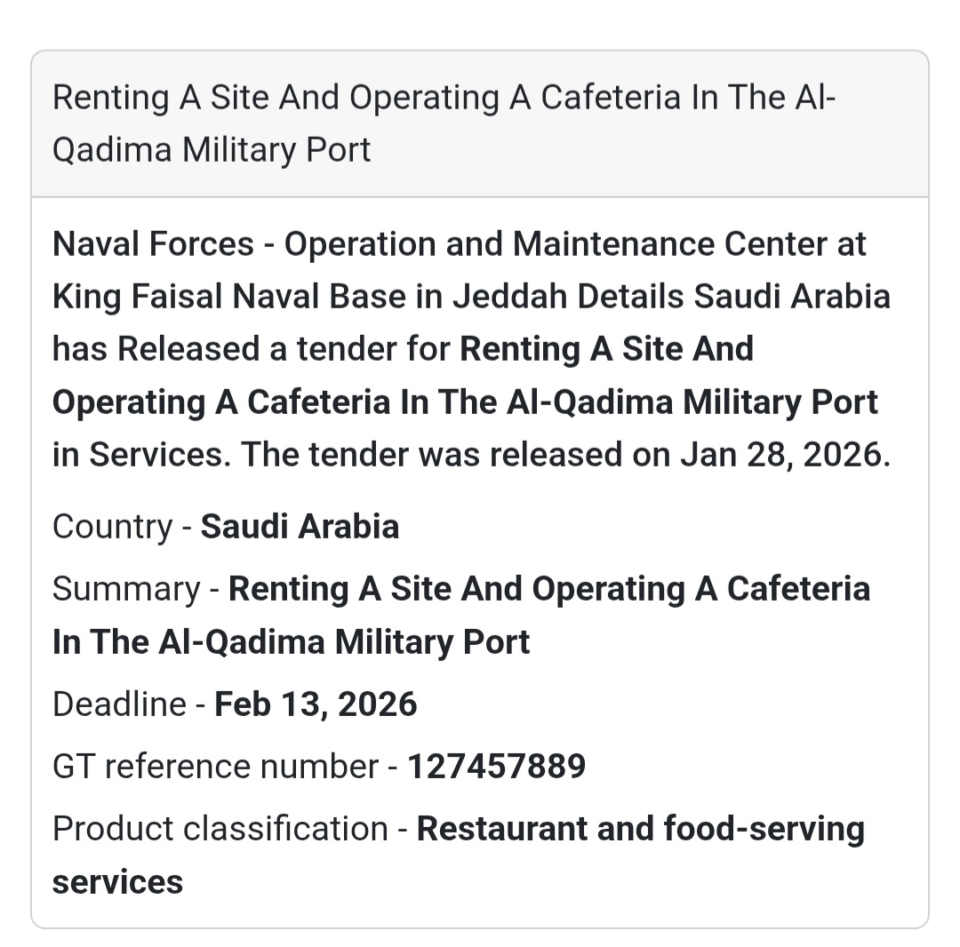☕ Cafeteria Operation | Jeddah