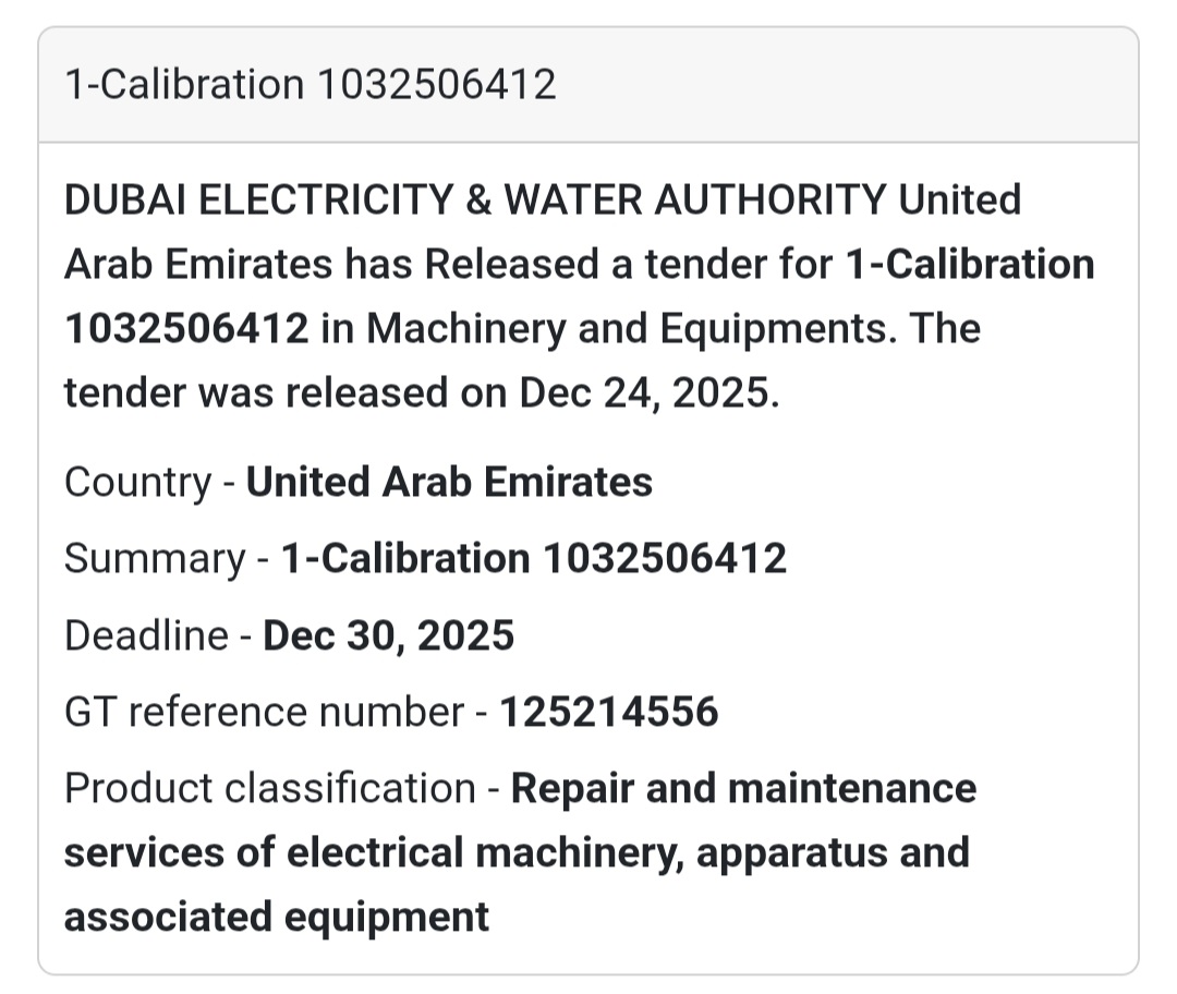 🔧 Calibration Services | UAE 🇦🇪